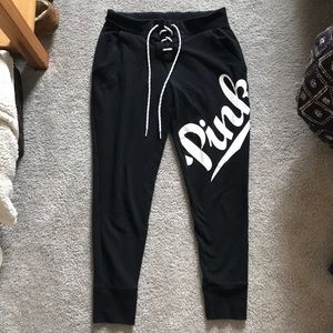 VS Pink lace up jogger sweatpant